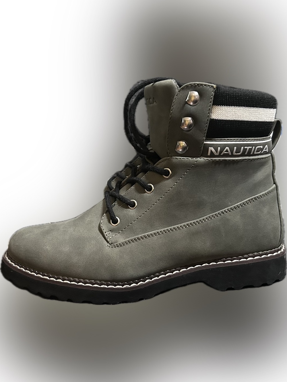 Nautica Women’s size 8.5 Galiah Olive Lace-Up Ankle Boots